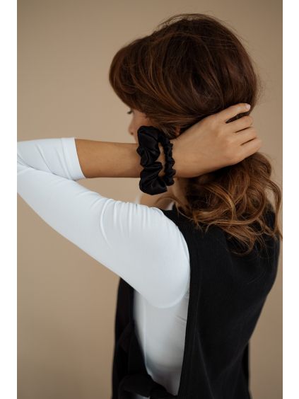 Hedvábná scrunchie černá