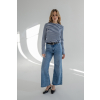 Breton top blue and white front